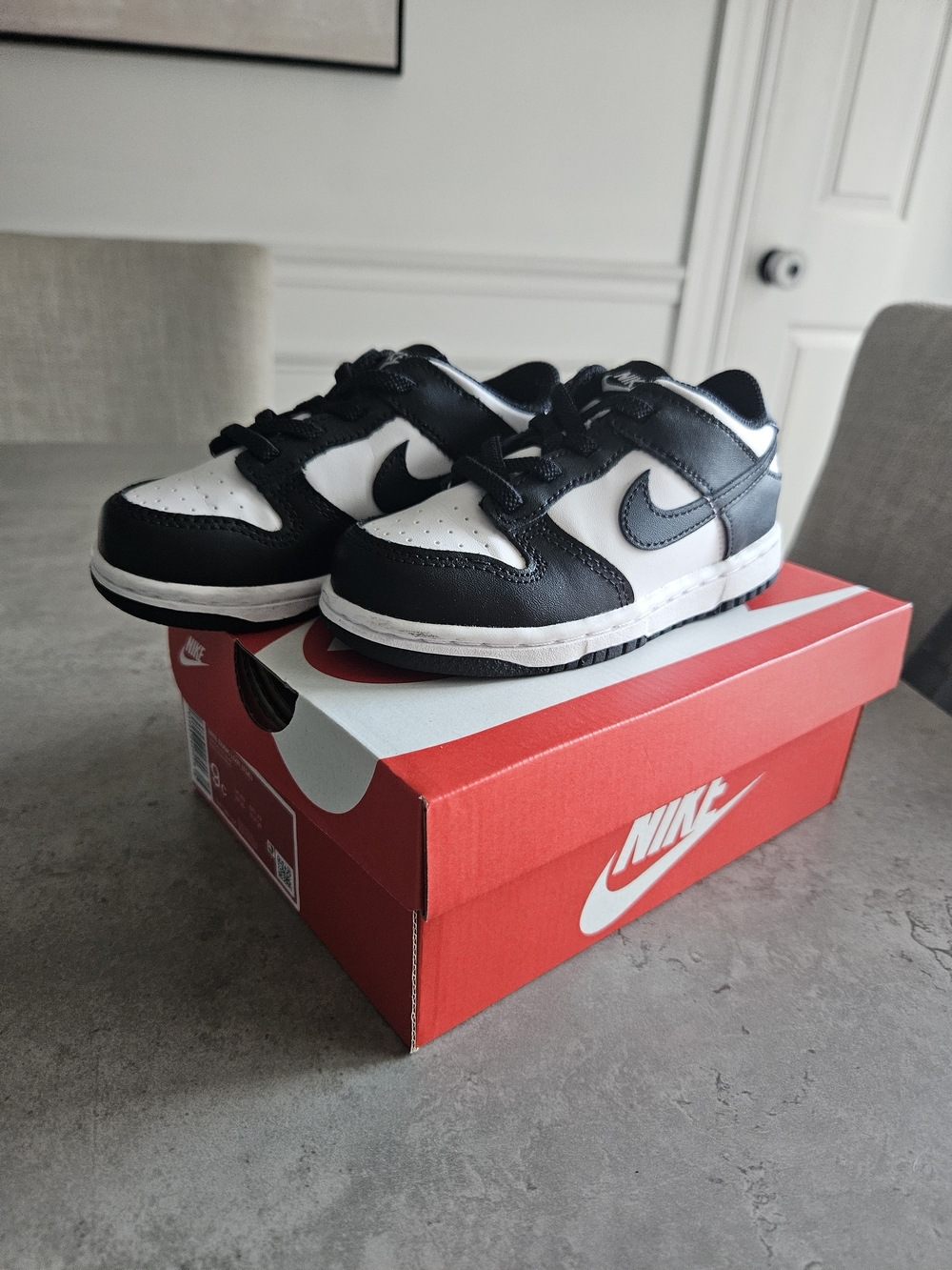 Nike Kids Black and White Low-Top Sneakers
